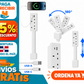Extensor de toma de corriente US retráctil ™  con toma giratoria 180°