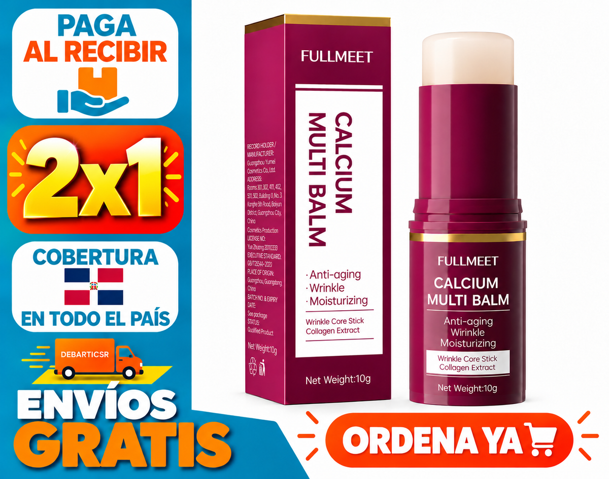 OFERTA 2X1 Bálsamo multiusos calcio™, contorno de arrugas, hidratante con colágeno y vitamina E para labios, contorno de ojos y cuello